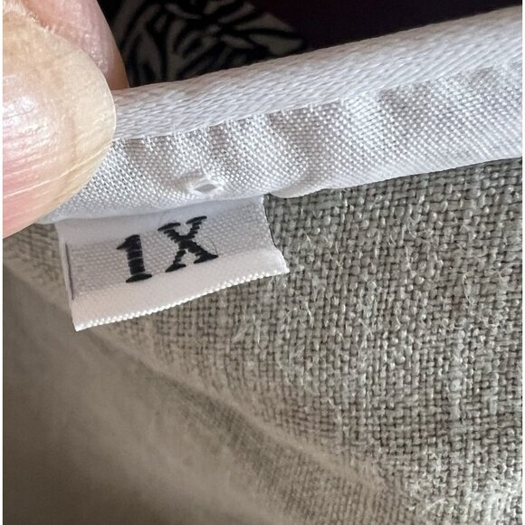 Bryn Walker Huxley Tunic Tank Sage Green 100% Linen Lagenlook Minimalist Sz 1X - Picture 9 of 9